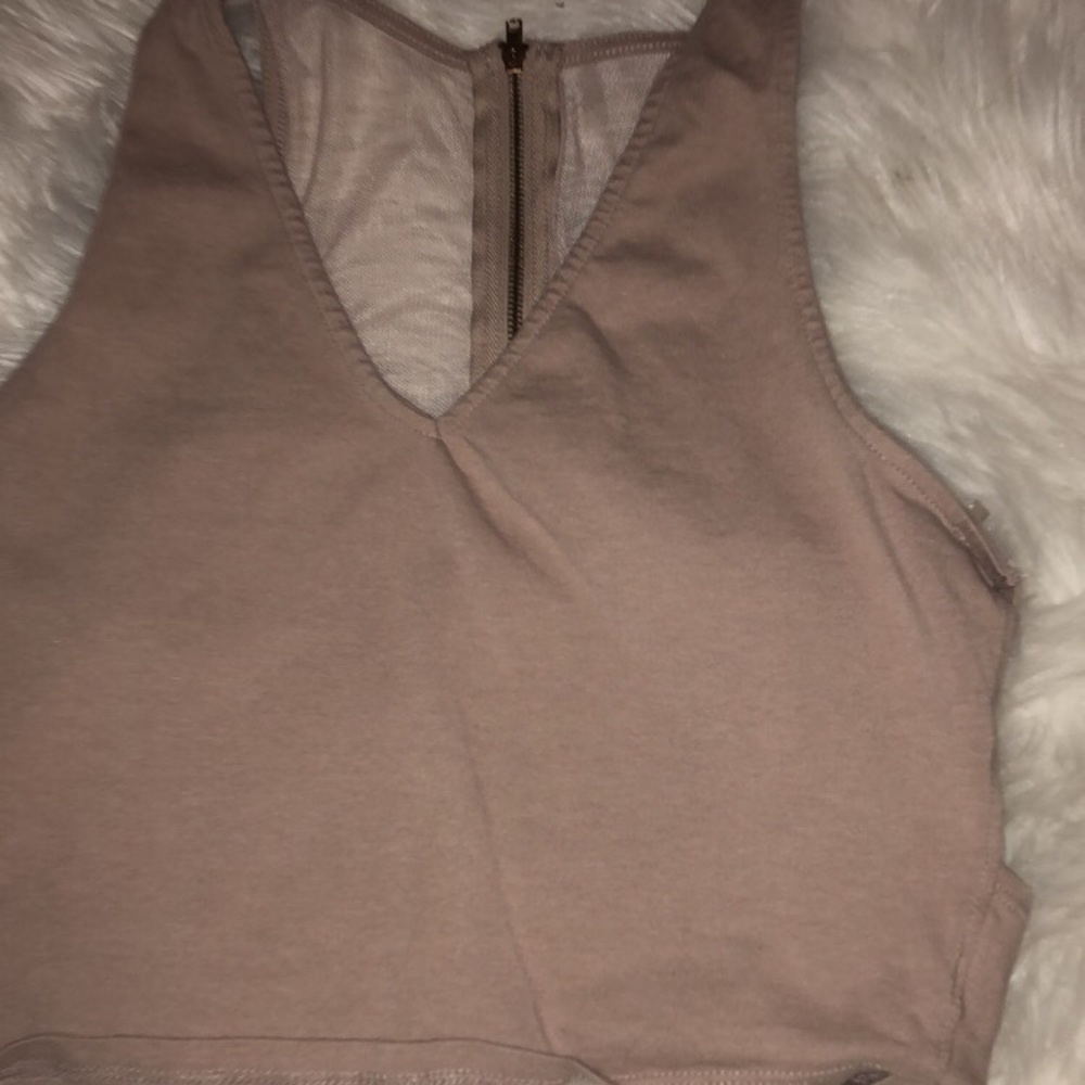 Nude crop top